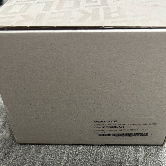 GOLDEN GOOSE sneaker slides silver glitter and pink star - Picture 3 of 7